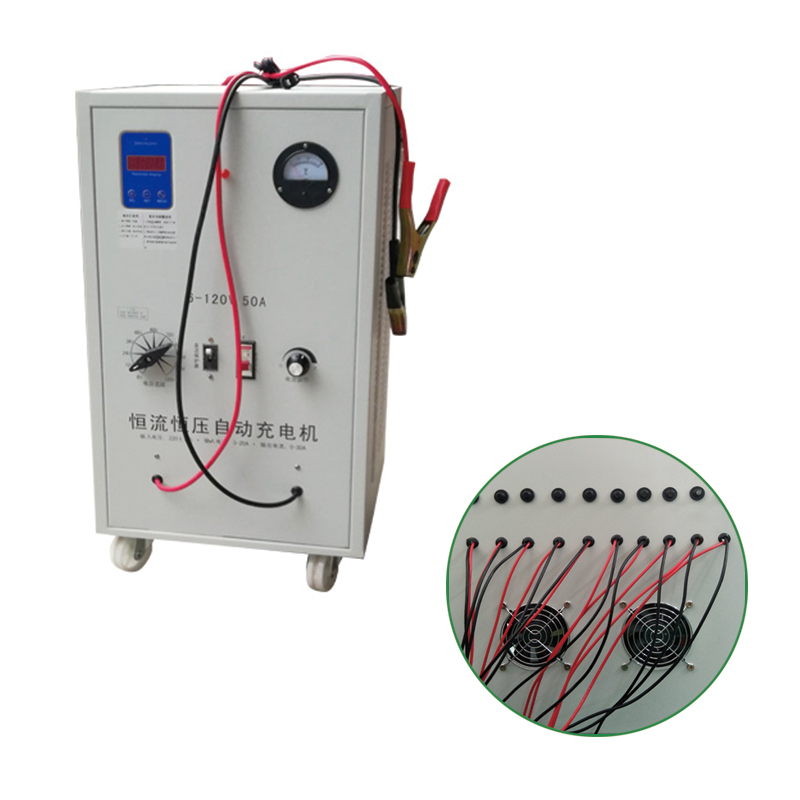 Korkeanykyinen optimoitu Smart-akkulaturi, 6v12v24v36v48v60v72v96v120V 50 AMP vakionykyinen vakiojännitejännitteen akkulaturi, autojen korjaus tallentaa