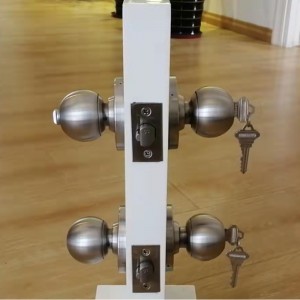 7204 Ovennuppi lieriömäinen lukitus Keinottua sisäänkäyntitoiminto satiini -kromin viimeistely, ANSI/BHMA -luokan 2 kaupallinen ovenuppi raskaaseen käyttöön