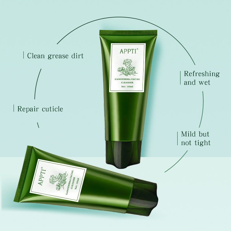 Yksityinen etiketti Anti Acne Aloe Vera Face Wash Facial Cleanser Ganoderma Essence Fash Wash