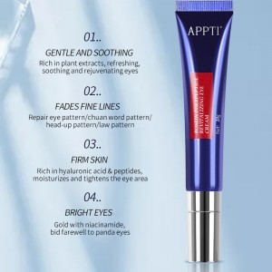 Yksityinen etiketti Appti kosteuttava Anti-Wrinkle Eye Cream Applicer Boseen Polypeptidi elvyttää silmien kerma