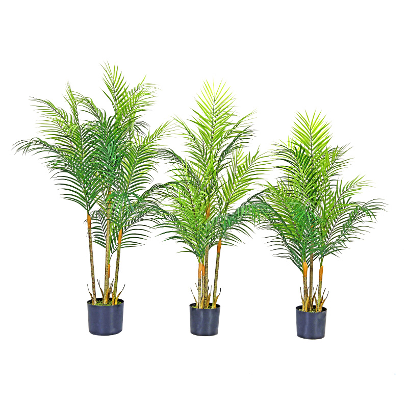 Hot Sale fake vihreät kasvit muovi keinotekoinen palmu keinotekoinen kasvit Phoenix palmu potin kodin sisustus