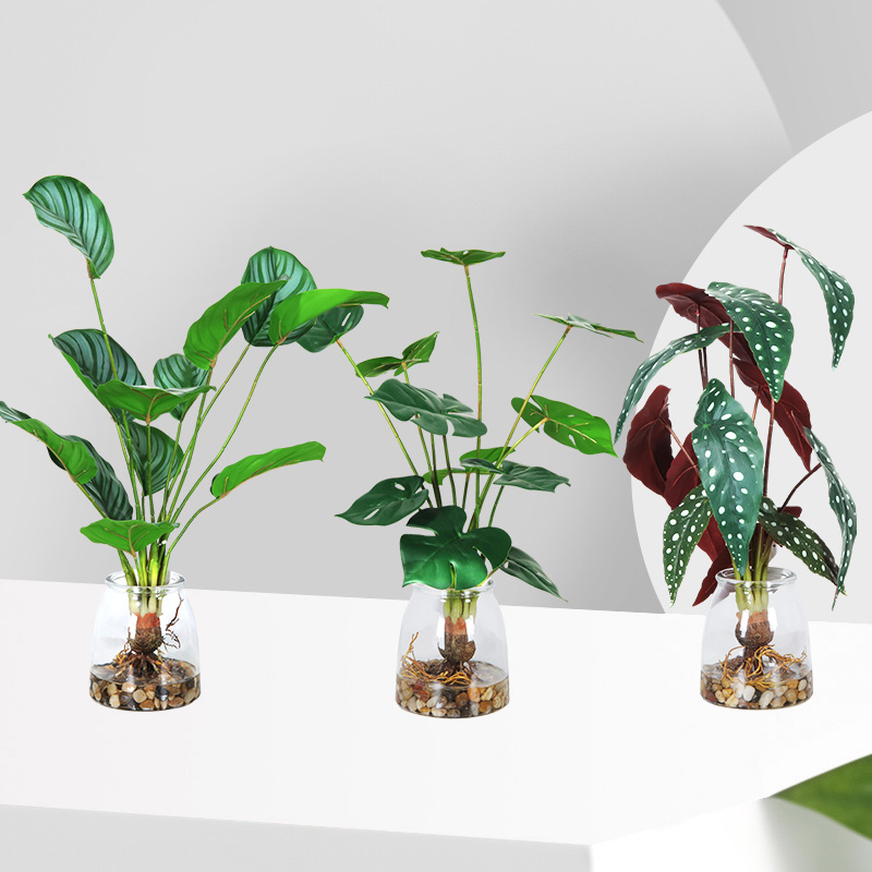 Hiljattain suunniteltu kuuma myynti korkealaatuinen tukku keinotekoinen ruukkukasvit keinotekoinen vihreä koristeellinen