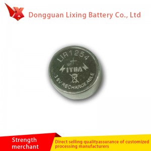 Valmistaja Räätälöity Bluetooth LIR1254 -painike Akun suurikapasiteetti Polymeeri Litium Akku Ladattava akku