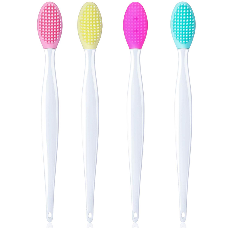 Kaksipuolinen silikoni kuorinta Lip Brush Tool Soft Lip Brush