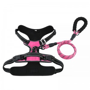 Mukautettu koira liivi heijastavanailon suuri solki käännettävä koiranvaljaat talutushihnalla