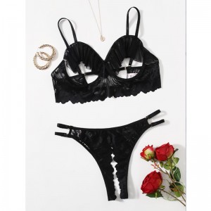 Uusi Hot Fashion Black Hollow Out Lace Mesh Naiset Mini Mekko Sexy Lingeri