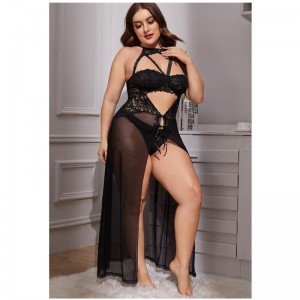 Musta pitkä hame seksikäs pajamas