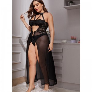 Musta pitkä hame seksikäs pajamas