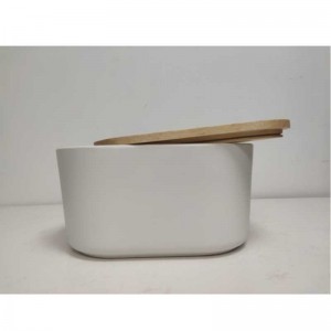 Tukkukaupan pitkä puinen kansi keraaminen kivitason varastointi leipä laatikko