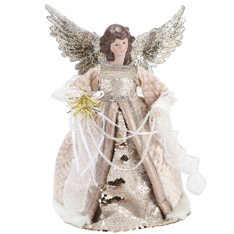 33cm Christmas Angel Decor Beads Ornament Decor Indoor Decorations Uusi tuote Xmas Kuva lomanäyttää ylellinen koti ilo