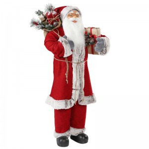 30 ~ 110cm Joulu Standing Santa Claus Gift Bag Ornament Decoration Festival Holiday Figurine Collection Traditional Xmas