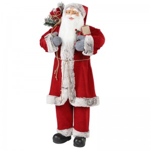 30 ~ 110cm Joulu Standing Santa Claus Gift Bag Ornament Decoration Festival Holiday Figurine Collection Traditional Xmas