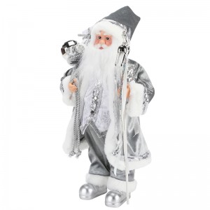 45 ~ 62cm Joulu Standing Santa Claus Ornament Decoration Figurine Collection Fabric Holiday Festival Xmas pehmo tuote