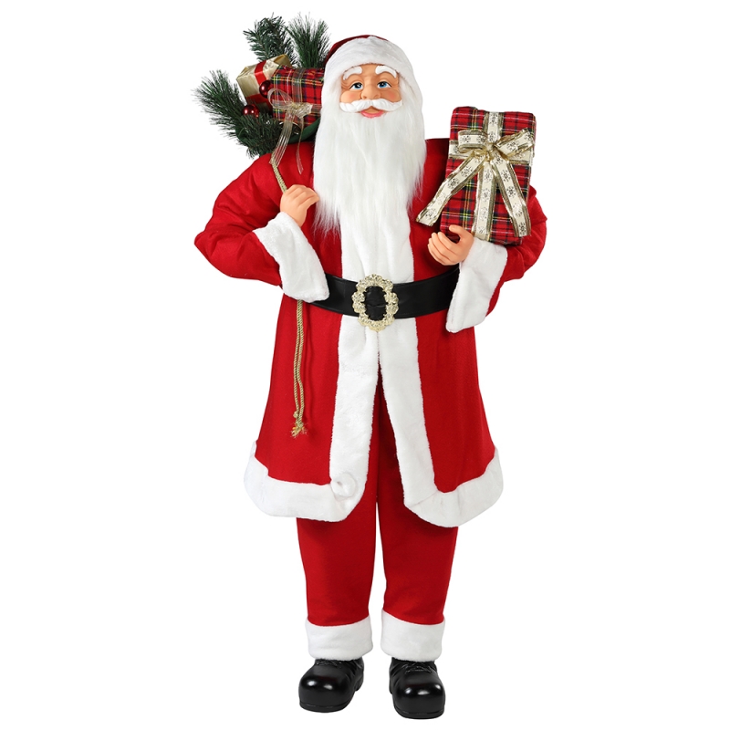 30 ~ 110cm Christmas Standing Santa Claus Ornament Decoration Festival loma Figurine Collection perinteinen Xmas Isplay