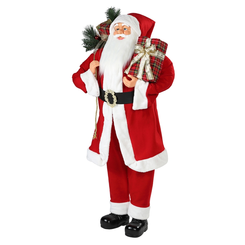 30 ~ 110cm Christmas Standing Santa Claus Ornament Decoration Festival loma Figurine Collection perinteinen Xmas Isplay