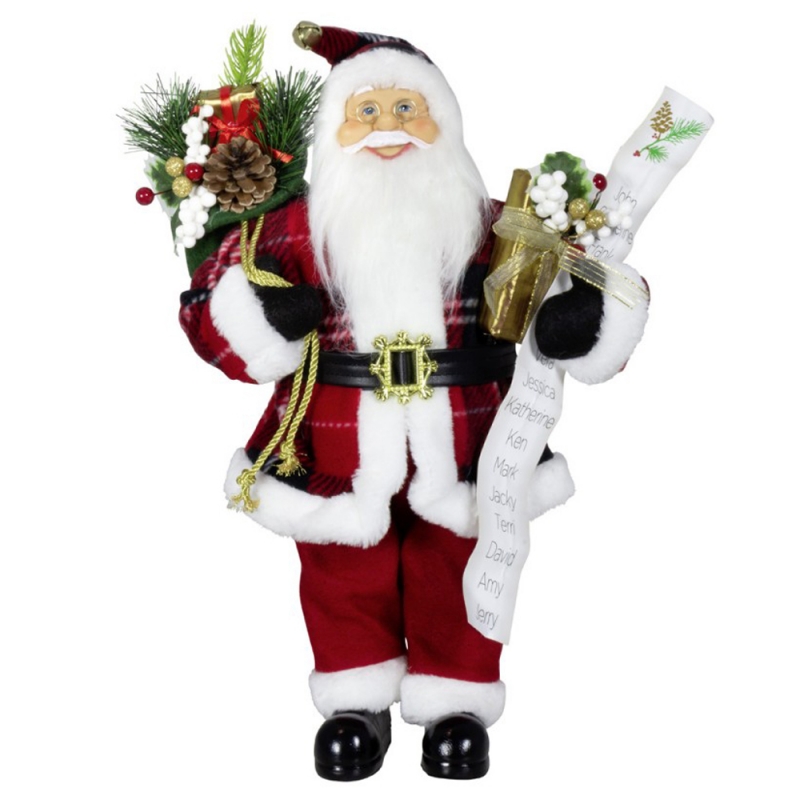 80 cm joulukoristeita Santa Claus Gift Laukku Nimi List Pine Cone Ornament Xmas Toy Home Navidad Holiday Party Display