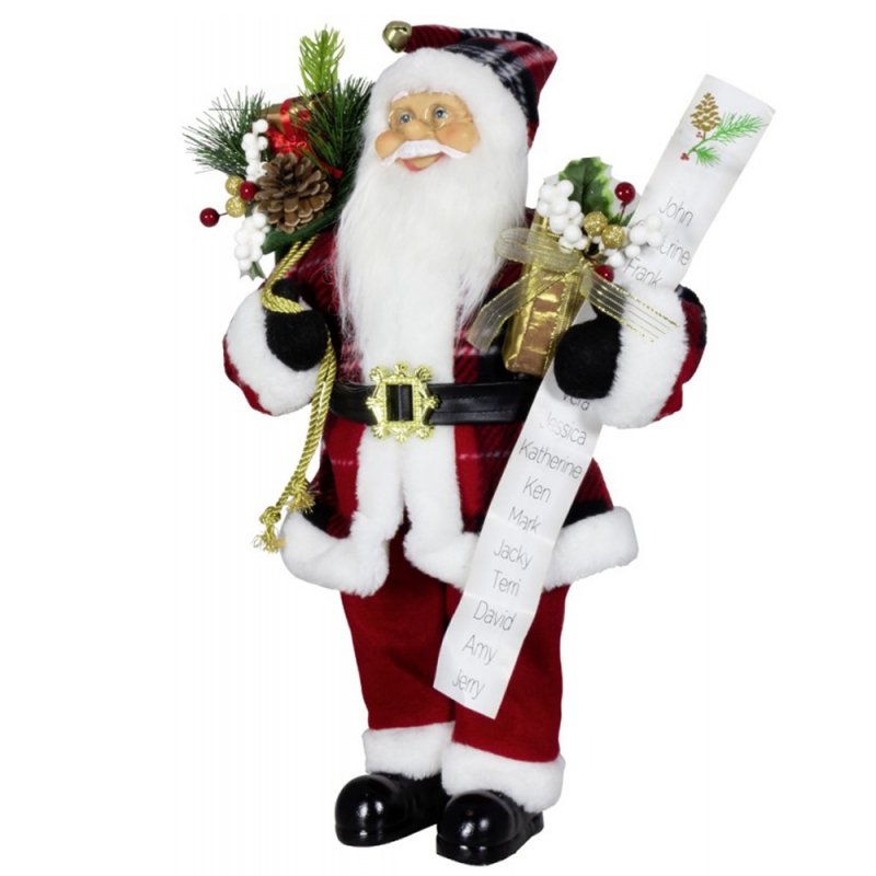 80 cm joulukoristeita Santa Claus Gift Laukku Nimi List Pine Cone Ornament Xmas Toy Home Navidad Holiday Party Display