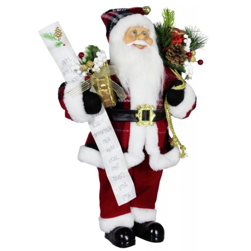 80 cm joulukoristeita Santa Claus Gift Laukku Nimi List Pine Cone Ornament Xmas Toy Home Navidad Holiday Party Display