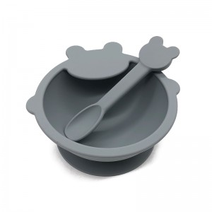 Elintarvikeryhmä silikoni vauvan kulhot, joissa on imut,