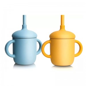 Tukku 100% elintarvikekuormaa silikoni vauvan kupit, koulutuskupit, joissa on olkia imeväisille