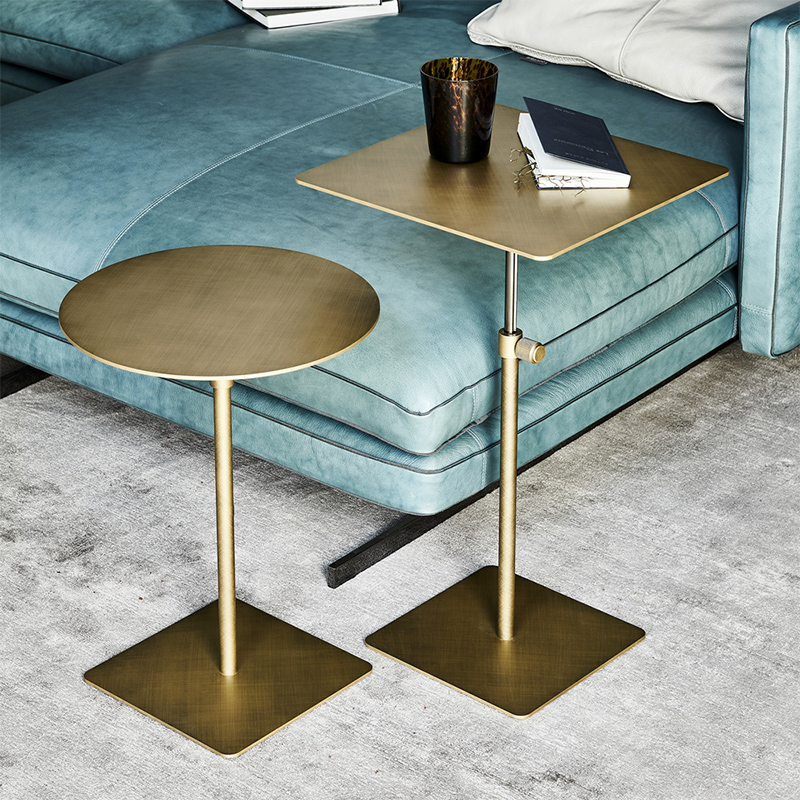 Hot Sale Uusi muotoilu Kulta sivupöytä Moderni kultainen ruostumaton teräs pyöreä sivupöytänostettava ruostumaton teräs sohva pöytä