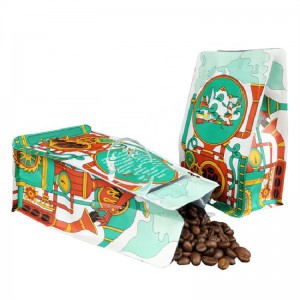 Kahdeksan sivun tiivisteen itsestään seisova laukku