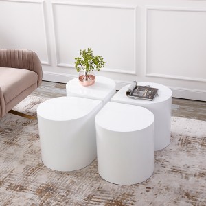 Petal Design Estheettinen ylellinen kahvipöytä Aseta 4 kultaa sivupöydät olohuoneessa Moderni