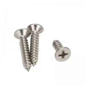 201 ruostumattomasta teräksestä valmistetut laskurit pään itsestäännapauttamalla ruuvi litteä pää itsekäyttöinen ruuvi Mukautettu risti itsepurkaus