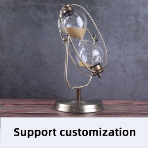 Ajastin metalli pyörivä hiekkakello eurooppalainen tyyli olohuone koristelu koriste syntymäpäivä lahja 30/60 min