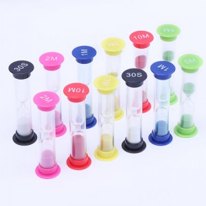 6 kpl muovi hiekka ajastin Sandglass Hourglass Sand Clock Timer 30 SEC/1 min/2 min \\/n 3 min/5 min/10 min