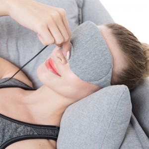 Mukautettu logo Travel Eye Mask, yksilöllinen lämmityslevynukkumiseen