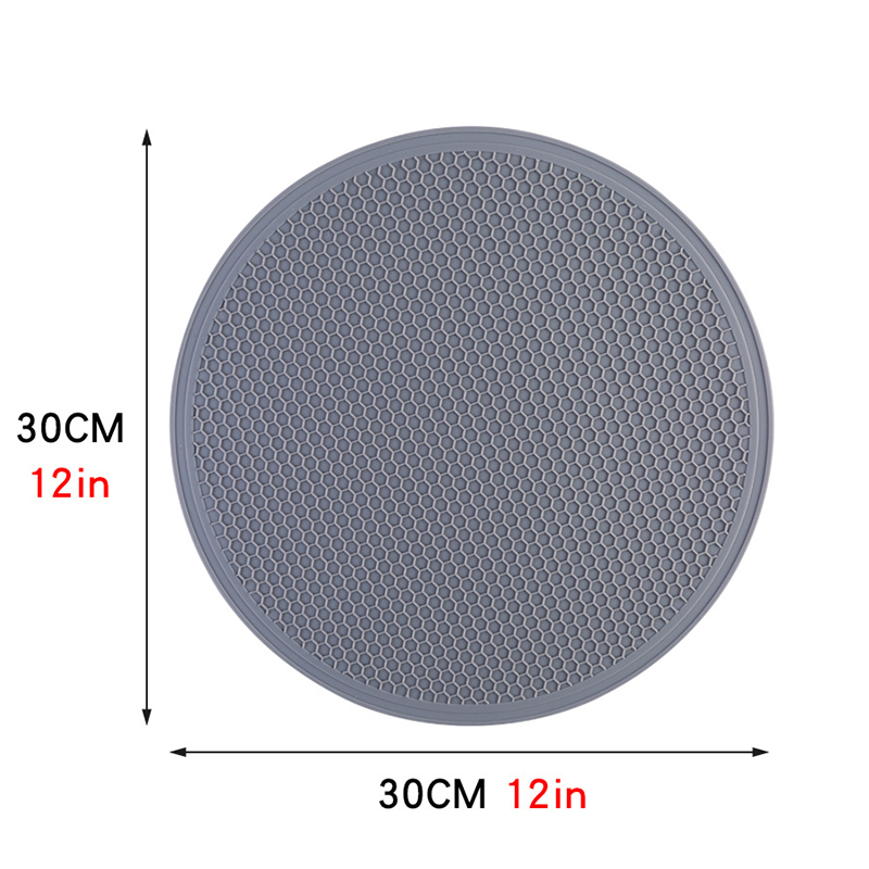 2022 Uusi 12 tuuman monitoiminen pyöreä muotoinen lämmönkestävä silikoni -astia kuivaushunajakennon matto