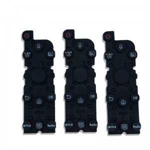 OEM -painettu logo silikoni Räätälöity silikonipainikkeen kuminäppäimistö TV -kaukosäädin