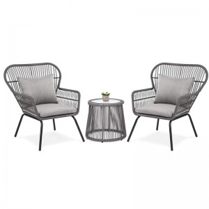 Teräs&Wicker 3pcs -sohvajoukko N-004