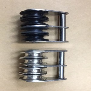 Ruostumattomasta teräksestä valmistettu merihihnapyörät purjelevylle