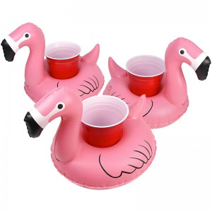 mini kuppi pidike puhallettava flamingo juoma kelluva vesijuoma istuin