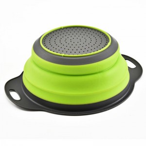 Monitoiminen taitettava vihanneshedelmäpesu säilytysaltaan muovisuodatin kokoontaitettava tyhjennyskori