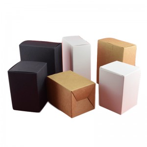 Räätälöity kahvivalkoinen pahvilaatikko Black Carton Kraft Paper Box Tea Nougat White Paper Pieni laatikko