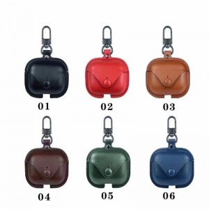 Soveltuu Apple Airpods Pro 3 -suojakoteloon, Bluetooth -langattoman kuulokemikkeen laatikkoon, säilytyslaatikon suojakoteloon, täysin peitetty janaarmukestävä, italialainennahka ruskea