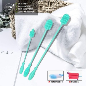 Pehmeä silikoni keittiön pullon lasi puhdistusharja