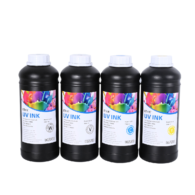 UV-LED-pehmeä muste sopii Epson Print Headiin PVC TPU:n tulostamiseksi