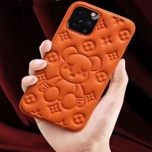 Uusi matkapuhelinkotelo, Apple iPhone13pro Leather Bear 3D -oppimisprosessi matkapuhelinsuojanahkakotelo