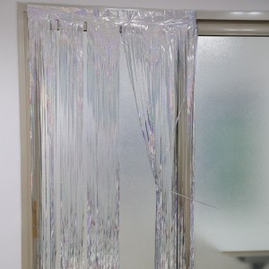 Tukkumyynti 1*2m folio sadeverho syntymäpäiväjuhlia varten Häätaustainen sisustus sade silkki monivärinen tupsu sade silkkijuhlat