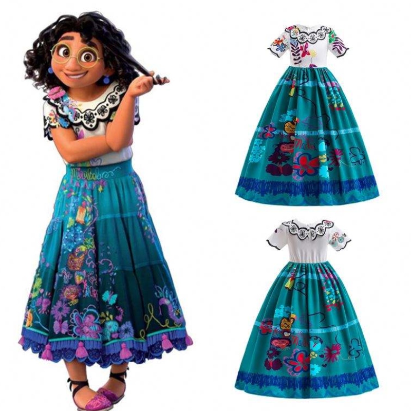 Baige New Encanto Kids pukeutuu prinsessa Mirabel Cosplay -puku MFMW006