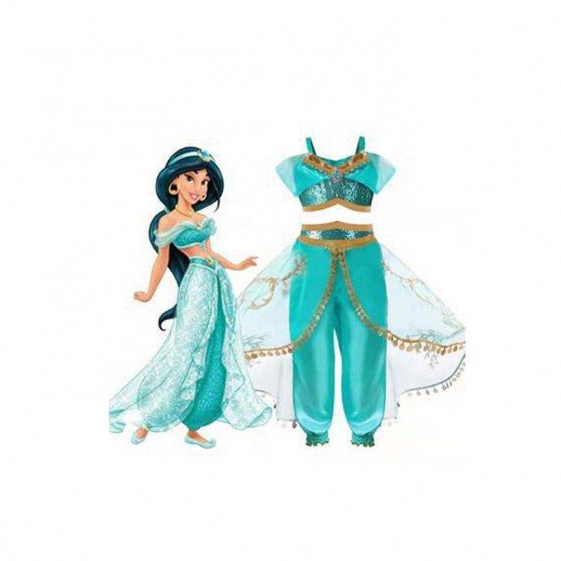 Uusi tuote -TV&movie Jasmine Princess -mekko Aladdin Magic Lamp Princess Pukulapsi Lasten pukeutuminen tyttöjuhlat