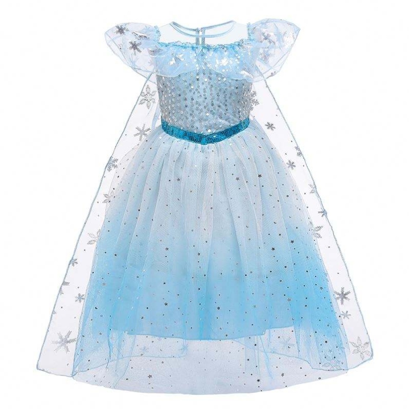 Baige cosplay -juhlat pukeutuvat Belle -prinsessa tyttöjen pukupukuprinsessa Elsa Anna Halloween Fairy Kids Fancy Dress BX1683