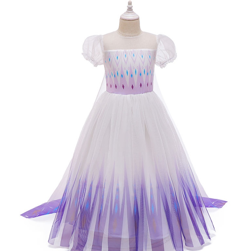 Uusi prinsessa Anna Elsa 2 -mekko lapsille syntymäpäiväjuhlat Siniset mekot