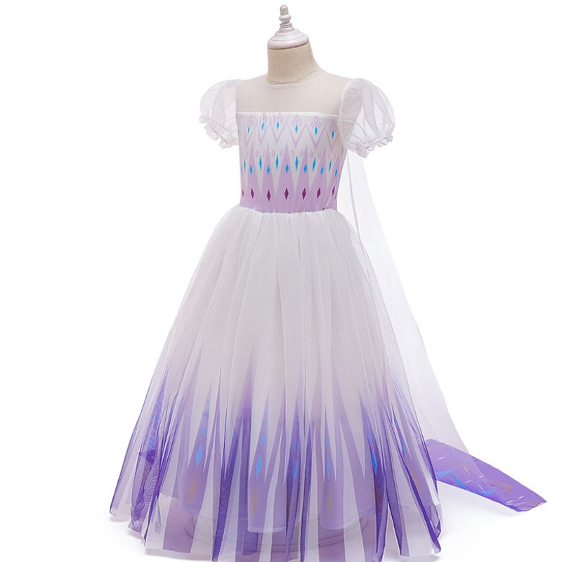 Uusi prinsessa Anna Elsa 2 -mekko lapsille syntymäpäiväjuhlat Siniset mekot