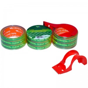 Super/crystal Clear -liimapakkausteippi annostelijan kanssa
