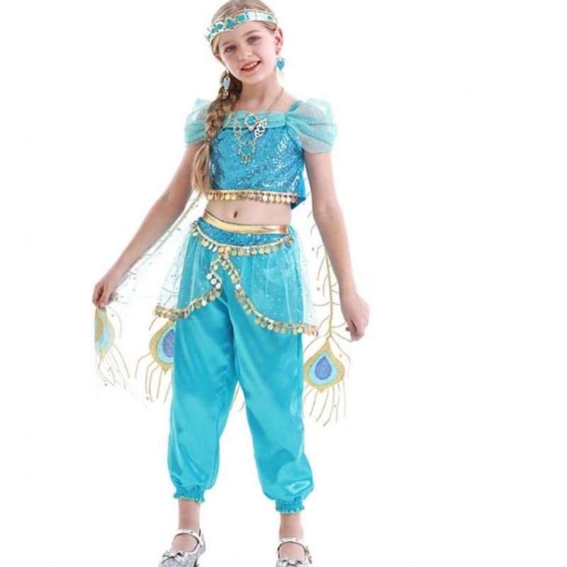 Anime Aladdin ja Magic Lamp Aladdin cosplay -puku Prinsessa Jasmine Belly Dancer -puku tyttö HCAL-001